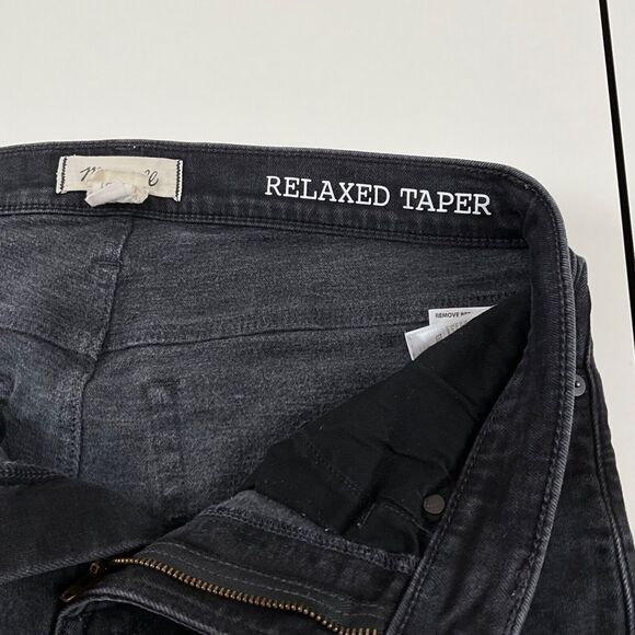 Madewell Relaxed Taper Instacozy Wool Blend Black Jeans Mens Sz 31 - Picture 13 of 13